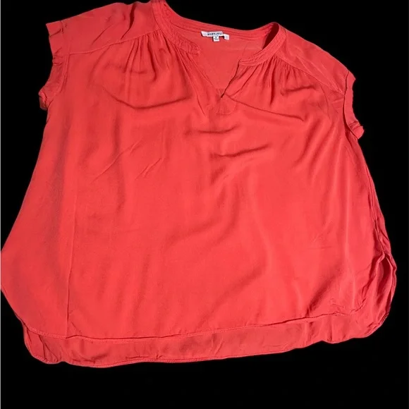 Rose & Olive Vibrant Coral Top - Picture 3 of 5